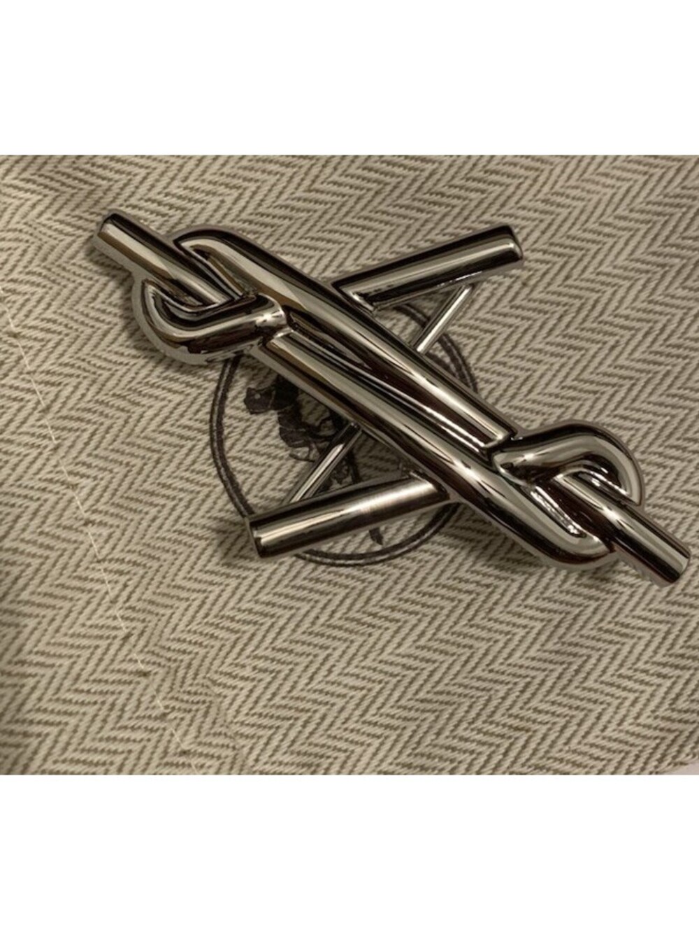 38mm Hermès H Noué belt buckle in Silver plated metal Sailor Knot New Hermes Auc